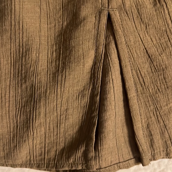 Zara Ruched Mini Skirt Deep Olive  Green NWT - Picture 9 of 9